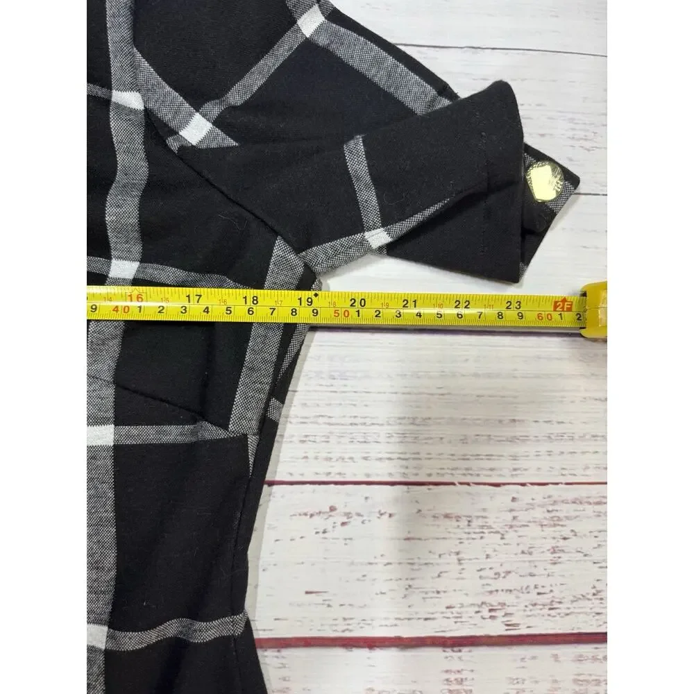 Tommy Hilfiger Woman’s Plaid A-Line Dress Size 12‎ Black / White